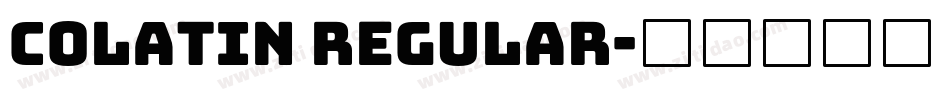 Colatin Regular字体转换